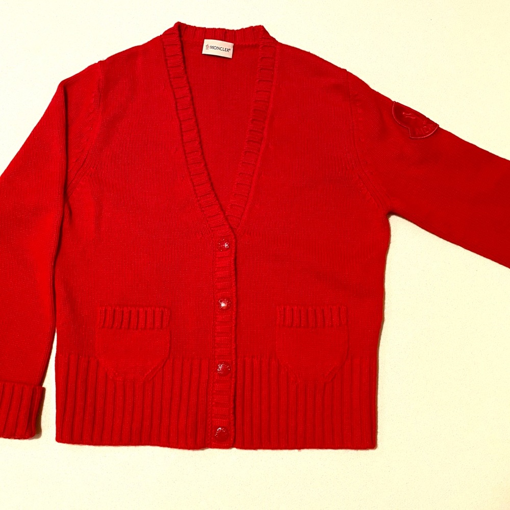 MONCLER wool and cashmere cardigan EUC